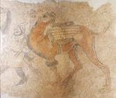 Fresque de chameau, Asie Centrale, dynastie Tang, colletion du musee d'Art Ancien de Luoyang